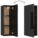 NNEVL TV Cabinet High Gloss Black 30.5x30x90 cm Chipboard