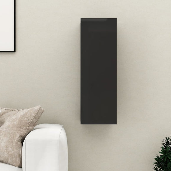 NNEVL TV Cabinet High Gloss Black 30.5x30x90 cm Chipboard