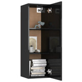 NNEVL TV Cabinets 2 pcs High Gloss Black 30.5x30x90 cm Chipboard