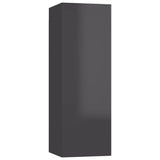 NNEVL TV Cabinet High Gloss Grey 30.5x30x90 cm Chipboard