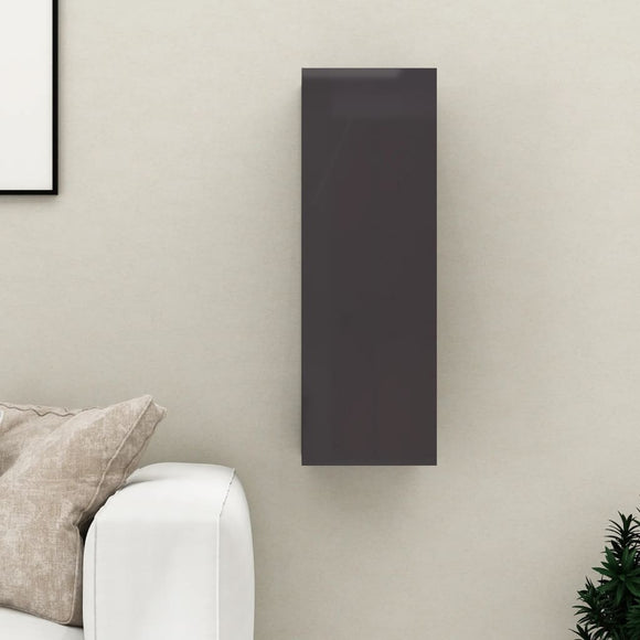 NNEVL TV Cabinet High Gloss Grey 30.5x30x90 cm Chipboard