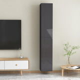 NNEVL TV Cabinets 2 pcs High Gloss Grey 30.5x30x90 cm Chipboard