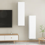 NNEVL TV Cabinets 2 pcs White 30.5x30x110 cm Chipboard