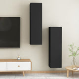 NNEVL TV Cabinets 2 pcs Black 30.5x30x110 cm Chipboard