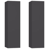 NNEVL TV Cabinets 2 pcs Grey 30.5x30x110 cm Chipboard