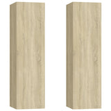 NNEVL TV Cabinets 2 pcs Sonoma Oak 30.5x30x110 cm Chipboard
