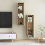 NNEVL TV Cabinets 2 pcs Sonoma Oak 30.5x30x110 cm Chipboard