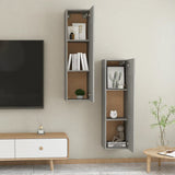 NNEVL TV Cabinets 2 pcs Concrete Grey 30.5x30x110 cm Chipboard