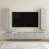 NNEVL TV Cabinets 2 pcs Concrete Grey 30.5x30x110 cm Chipboard