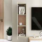 NNEVL TV Cabinet White and Sonoma Oak 30.5x30x110 cm Chipboard
