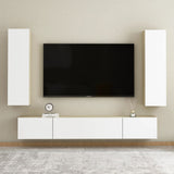 NNEVL TV Cabinet White and Sonoma Oak 30.5x30x110 cm Chipboard