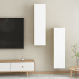 NNEVL TV Cabinets 2 pcs White and Sonoma Oak 30.5x30x110 cm Chipboard