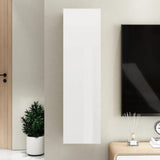 NNEVL TV Cabinet High Gloss White 30.5x30x110 cm Chipboard