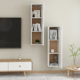 NNEVL TV Cabinets 2 pcs High Gloss White 30.5x30x110 cm Chipboard