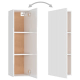 NNEVL TV Cabinets 2 pcs High Gloss White 30.5x30x110 cm Chipboard