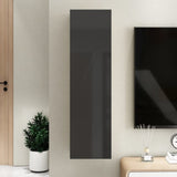 NNEVL TV Cabinet High Gloss Black 30.5x30x110 cm Chipboard