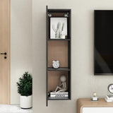 NNEVL TV Cabinet High Gloss Black 30.5x30x110 cm Chipboard