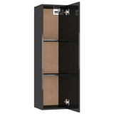 NNEVL TV Cabinet High Gloss Black 30.5x30x110 cm Chipboard