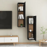 NNEVL TV Cabinets 2 pcs High Gloss Black 30.5x30x110 cm Chipboard