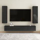 NNEVL TV Cabinets 2 pcs High Gloss Black 30.5x30x110 cm Chipboard