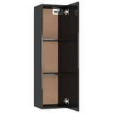 NNEVL TV Cabinets 2 pcs High Gloss Black 30.5x30x110 cm Chipboard