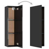 NNEVL TV Cabinets 2 pcs High Gloss Black 30.5x30x110 cm Chipboard