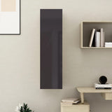 NNEVL TV Cabinet High Gloss Grey 30.5x30x110 cm Chipboard