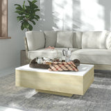 NNEVL Coffee Table White and Sonoma Oak 85x55x31 cm Chipboard