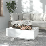 NNEVL Coffee Table High Gloss White 85x55x31 cm Chipboard