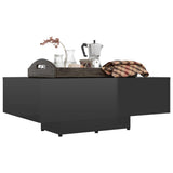 NNEVL Coffee Table High Gloss Black 85x55x31 cm Chipboard