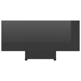 NNEVL Coffee Table High Gloss Black 85x55x31 cm Chipboard