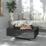 NNEVL Coffee Table High Gloss Black 85x55x31 cm Chipboard
