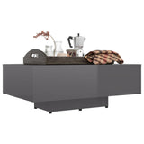 NNEVL Coffee Table High Gloss Grey 85x55x31 cm Chipboard