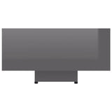 NNEVL Coffee Table High Gloss Grey 85x55x31 cm Chipboard