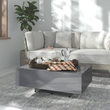 NNEVL Coffee Table High Gloss Grey 85x55x31 cm Chipboard