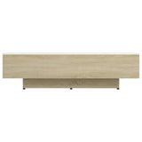 NNEVL Coffee Table White and Sonoma Oak 115x60x31 cm Chipboard