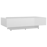 NNEVL Coffee Table High Gloss White 115x60x31 cm Chipboard