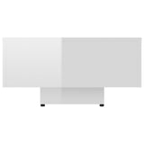 NNEVL Coffee Table High Gloss White 115x60x31 cm Chipboard