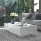NNEVL Coffee Table High Gloss White 115x60x31 cm Chipboard