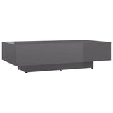 NNEVL Coffee Table High Gloss Grey 115x60x31 cm Chipboard