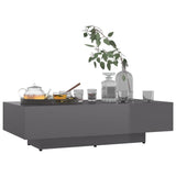 NNEVL Coffee Table High Gloss Grey 115x60x31 cm Chipboard