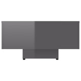 NNEVL Coffee Table High Gloss Grey 115x60x31 cm Chipboard