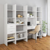 NNEVL Book Cabinet White 40x35x180 cm Chipboard