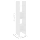 NNEVL Book Cabinet White 40x35x180 cm Chipboard