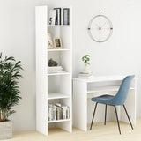 NNEVL Book Cabinet White 40x35x180 cm Chipboard