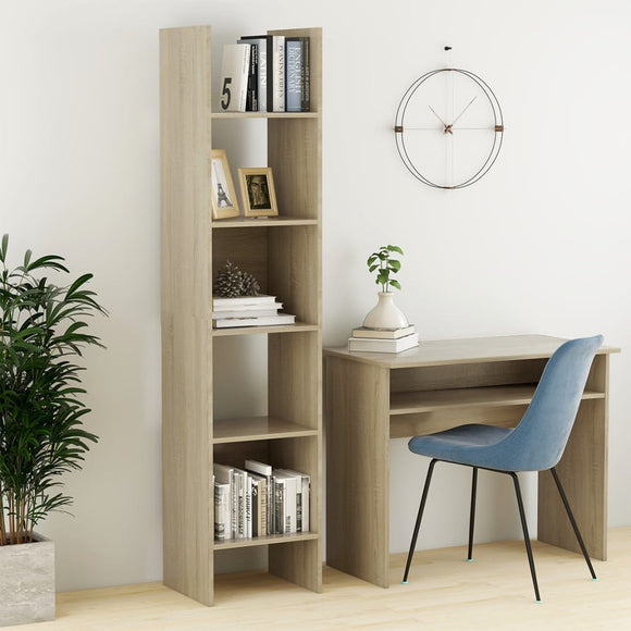 NNEVL Book Cabinet Sonoma Oak 40x35x180 cm Chipboard