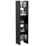 NNEVL Book Cabinet High Gloss Grey 40x35x180 cm Chipboard
