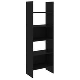 NNEVL Book Cabinet Black 60x35x180 cm Chipboard