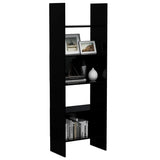 NNEVL Book Cabinet Black 60x35x180 cm Chipboard