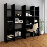 NNEVL Book Cabinet Black 60x35x180 cm Chipboard